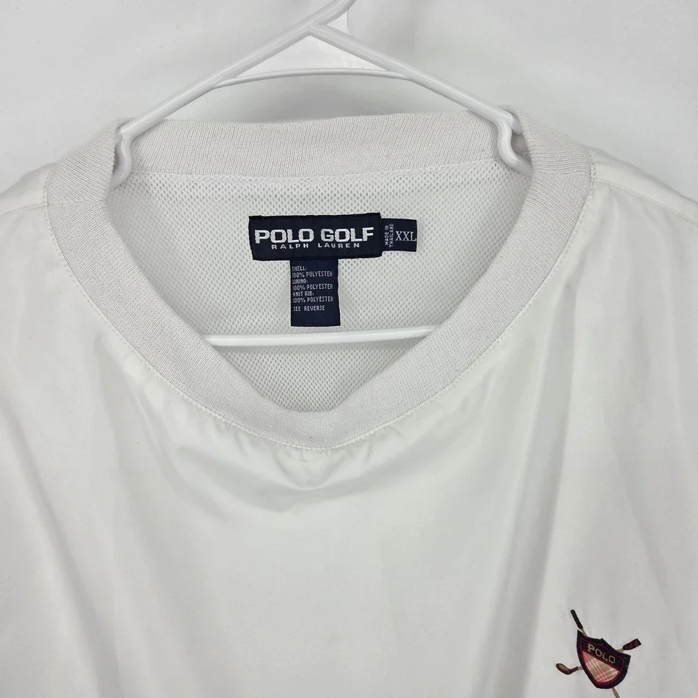 Vintage Polo Golf Ralph Lauren Shield Logo Pullover Jacket 90s XXL Windbreaker